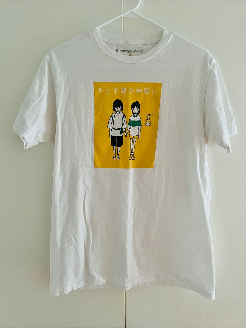studio ghibli spirited away white cotton graphic tee size small